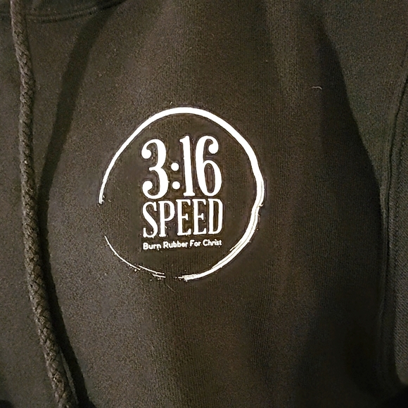 3:16 Speed hoodie sweatshirt, black, size small - Picture 2 of 3